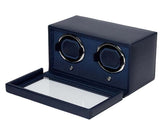 Wolf Double Cub Winder with Cover Navy - Dracakis Jewellers